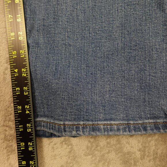 Free People jeans high rise wide leg crop women's 28 blue denim button fly - Picture 5 of 13